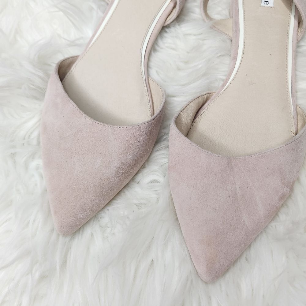 Anthropologie Elorie Light Pink pointed flats 9.5 - Picture 6 of 7